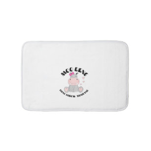 Tapis De Bain Moo Deng Pygmy en Thaïlande - Le mignon bébé Hippo
