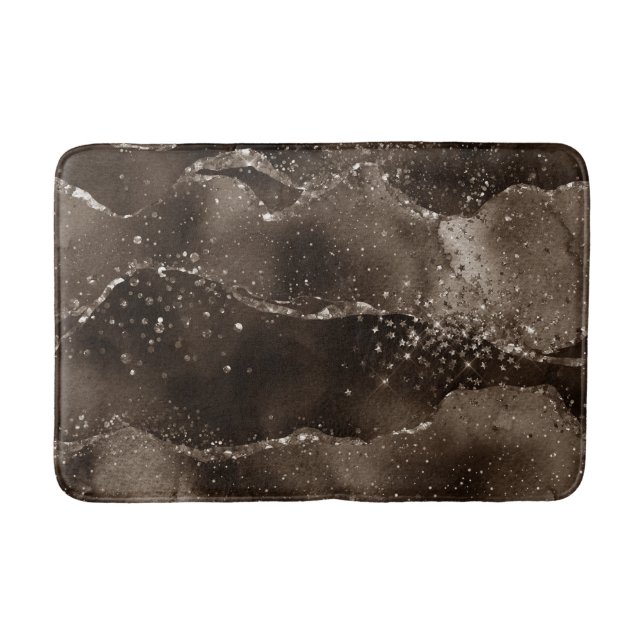 Tapis De Bain Moody Agate | Café Brown bronze doré Taupe (Devant)