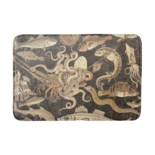 Tapis De Bain Mosaïque De La Vie Marine Romaine De Pompéi