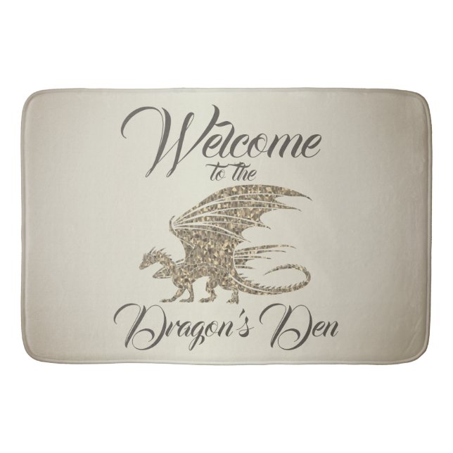 Tapis De Bain Mosaïque Extraordinaire Dragon Golden Welcome (Devant)