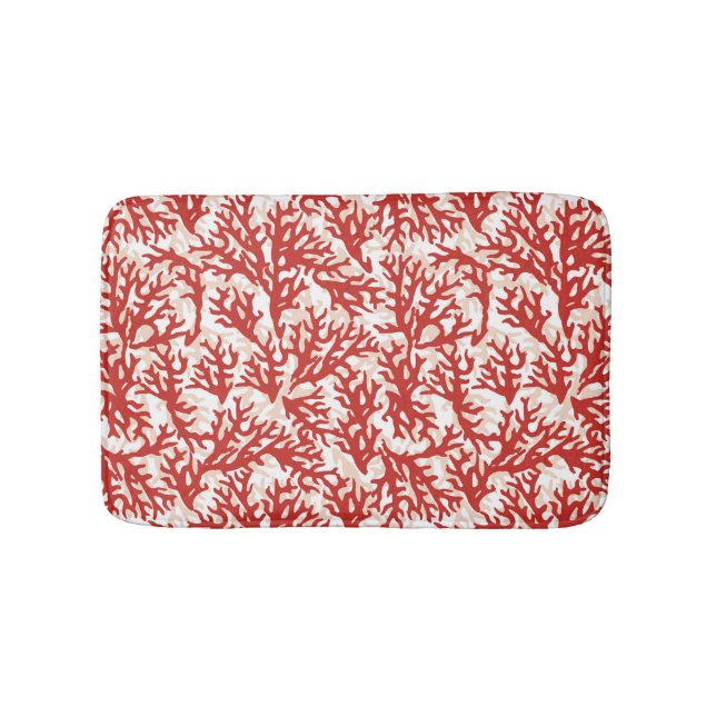 Tapis De Bain Motif 2 de corail rouge (Devant)