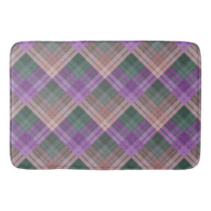 Tapis De Bain Motif à carreaux avec coloration en zig zag