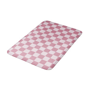 Tapis De Bain Motif à carreaux rose poussiéreux