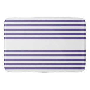Tapis De Bain Motif à cinq bandes Ultra violet et blanc