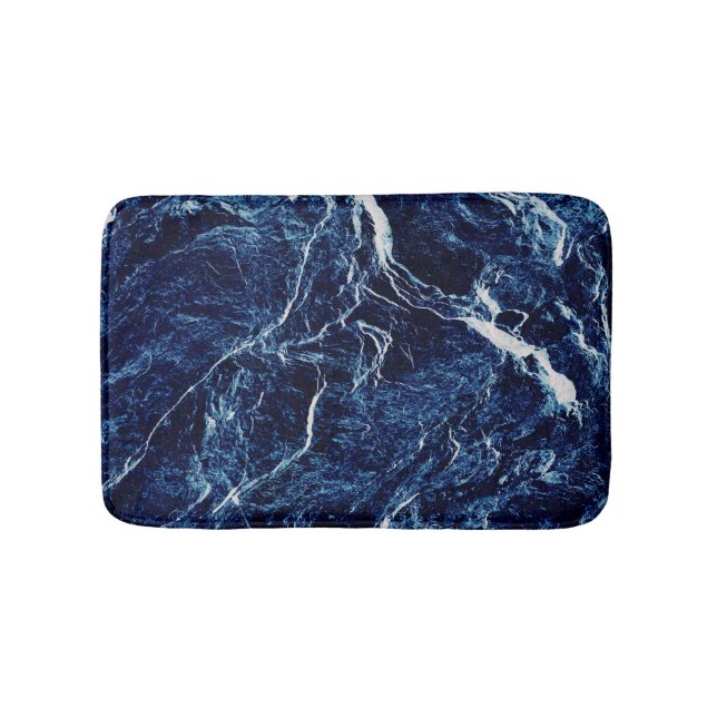 Tapis De Bain Motif Abstrait bleu (Devant)