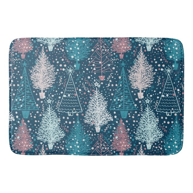 Tapis De Bain Motif Abstrait des arbres de Noël (Devant)