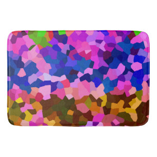 Tapis De Bain Motif Abstrait en mosaïque cristallisée