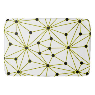 Tapis De Bain motif Abstrait - jaune