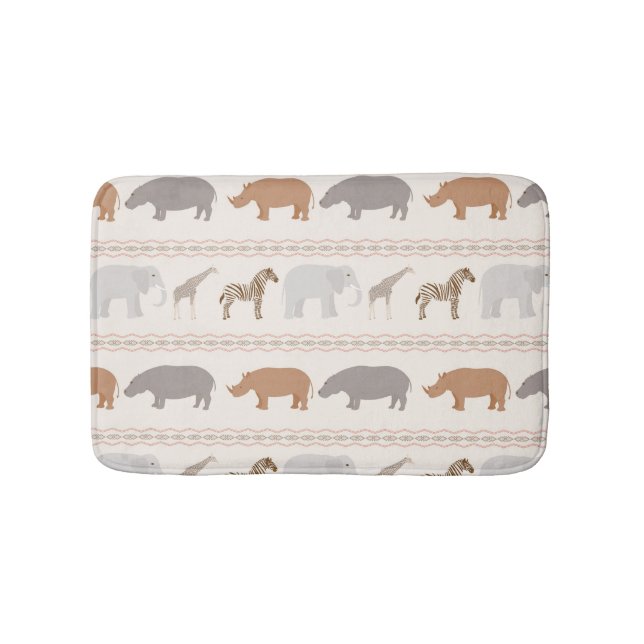 Tapis De Bain Motif africain 1 d'animaux (Devant)