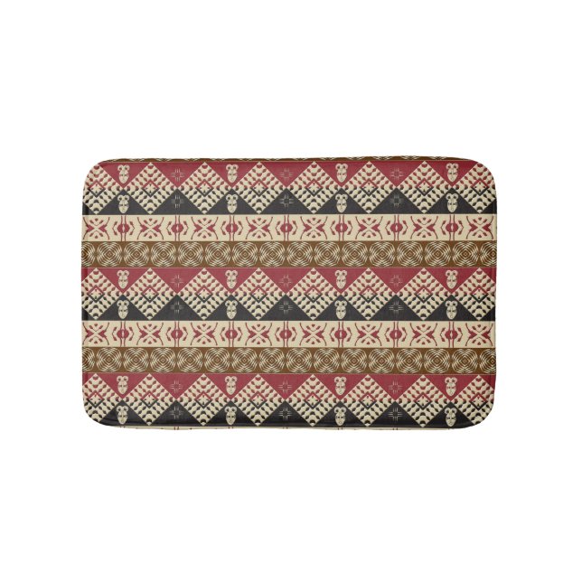 Tapis De Bain motif africain tribal ethnique (Devant)