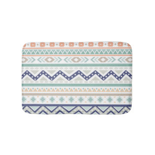 Tapis De Bain Motif amérindien Sage & Coral