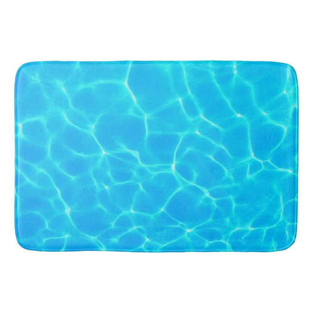 Tapis De Bain Motif Aqua Avec Réflexion Vagues (Devant)