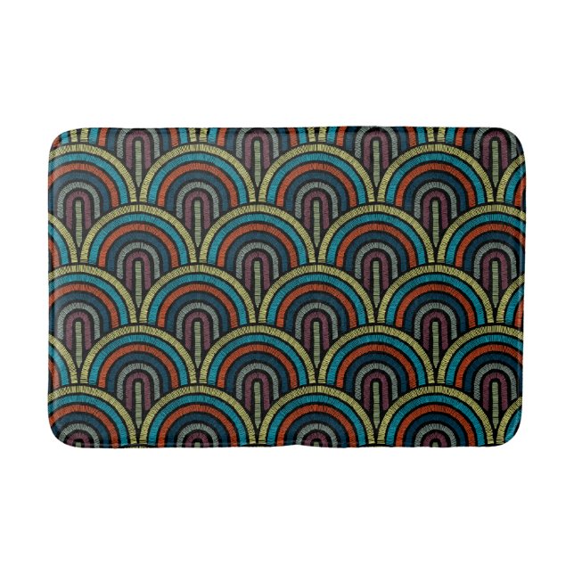 Tapis De Bain Motif Arc Broderie Rétro (Devant)