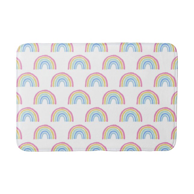 Tapis De Bain Motif arc-en-ciel Pastel (Devant)