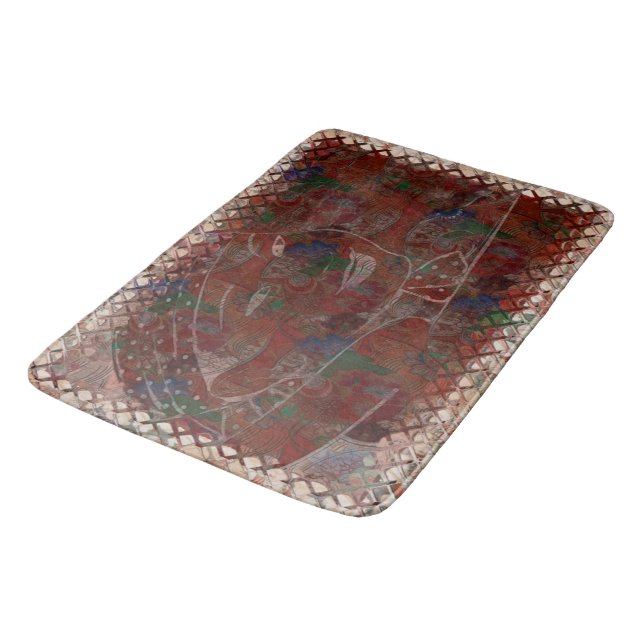 Tapis De Bain Motif asiatique traditionnel Origami (Angle)