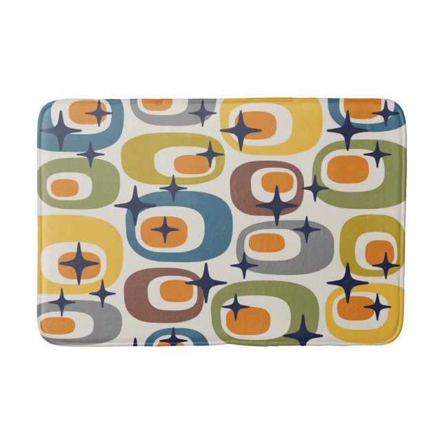 Tapis De Bain Motif atomique moderne du milieu du siècle (Devant)