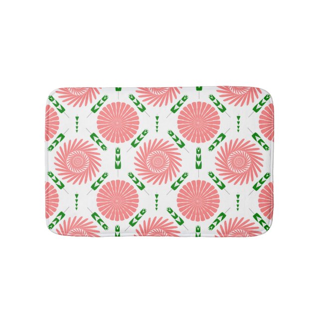Tapis De Bain motif aux fleurs roses (Devant)