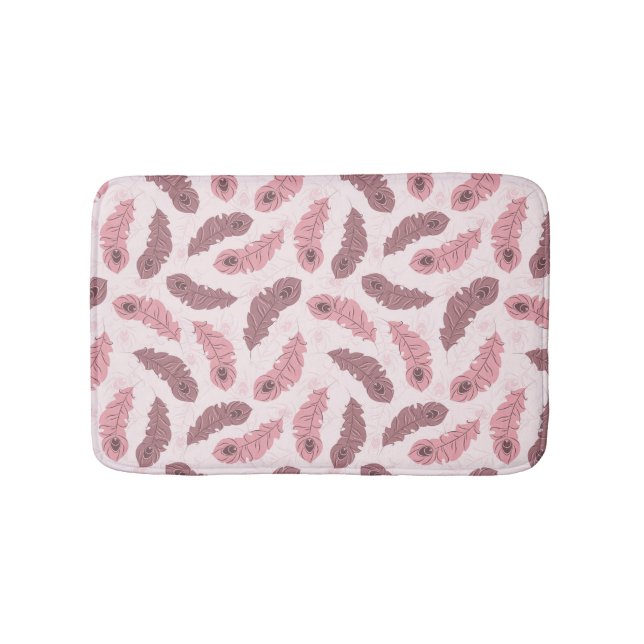 Tapis De Bain motif aux plumes de paons (Devant)