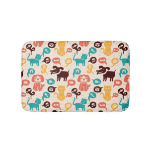 Tapis De Bain Motif avec les chats et les chiens drôles