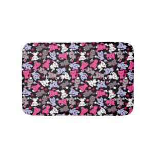 Tapis De Bain motif avec les chats mignons 3 de griffonnage de