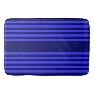 Tapis De Bain Motif bleu cinq bandes