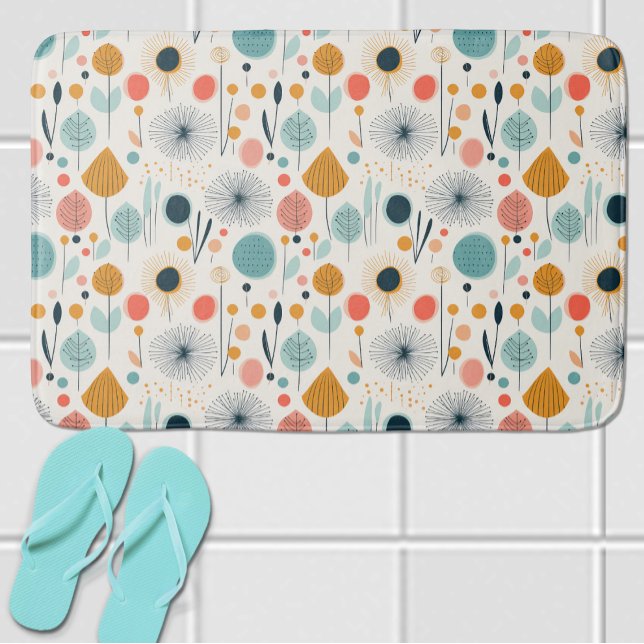 Tapis De Bain Motif botanique rétro MCM (Créateur téléchargé)