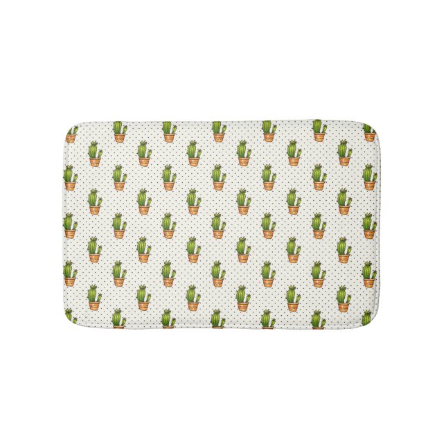 Tapis De Bain Motif Cactus & Succulent Polk Dot (Devant)