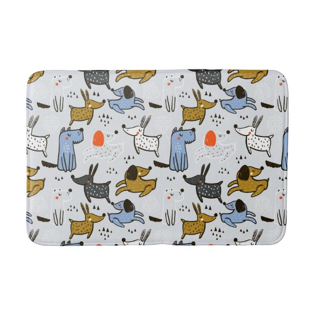 Tapis De Bain Motif chien mignon Doodle (Devant)