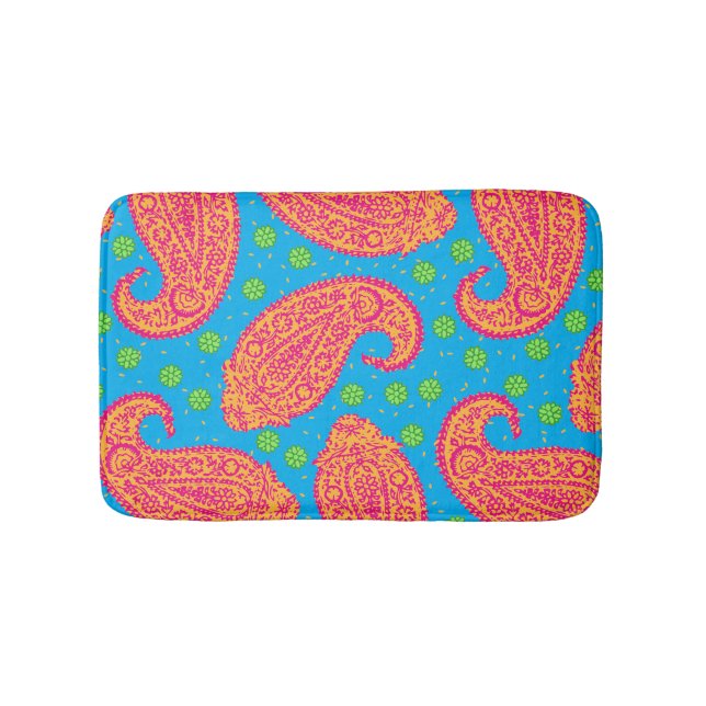 Tapis De Bain Motif coloré Paisley (Devant)