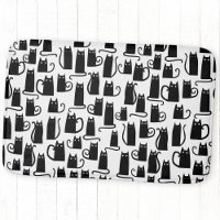 Motif d'amusement de chat noir