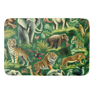 Tapis De Bain Motif d'animaux de la jungle vintage