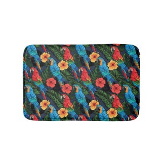 Tapis De Bain Motif d'ara et de ketmie