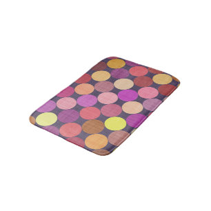 Tapis De Bain Motif d'art contemporain coloré et amusant à pois