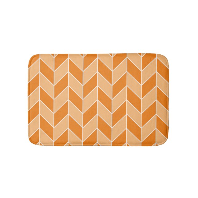 Tapis De Bain Motif d'automne moderne Orange Peach (Devant)