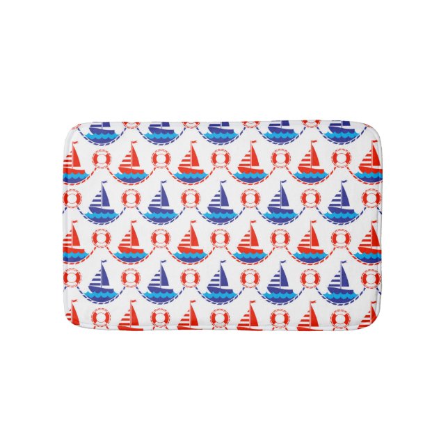 Tapis De Bain Motif de bateau à voile (Devant)