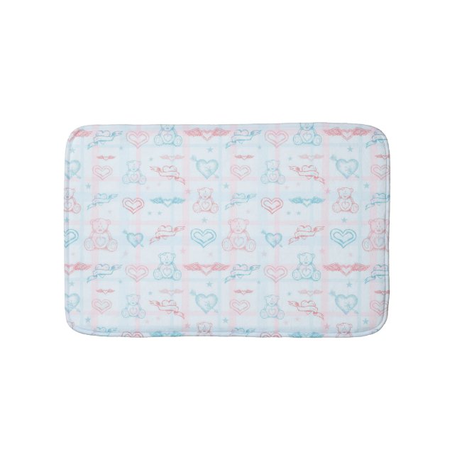 Tapis De Bain motif de bébé avec l'ours de nounours (Devant)