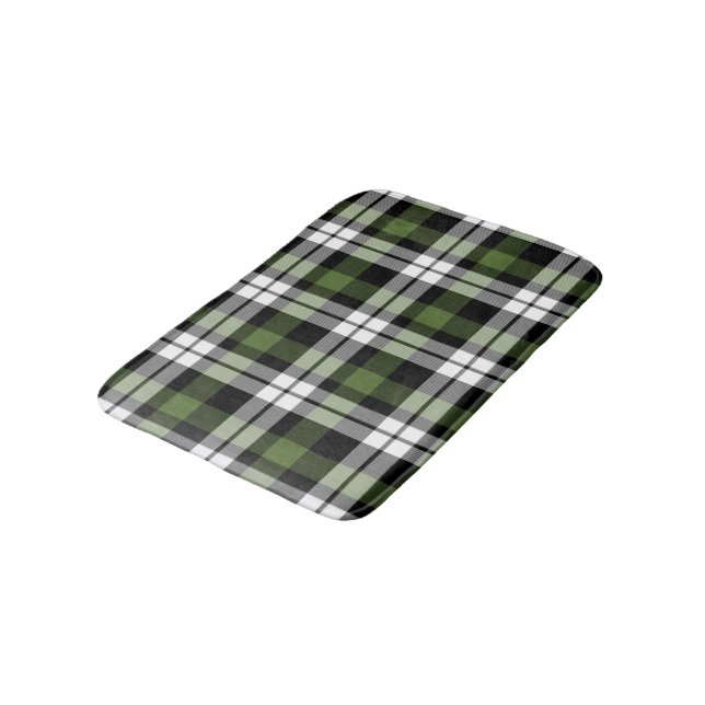 Tapis De Bain Motif de bûcheron noir noir blanc foncé (Angle)