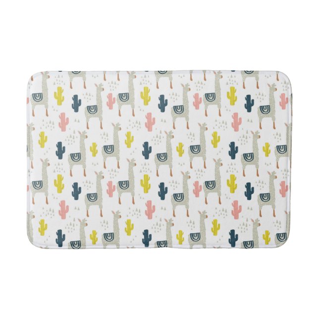 Tapis De Bain Motif de cactus et de lamas (Devant)