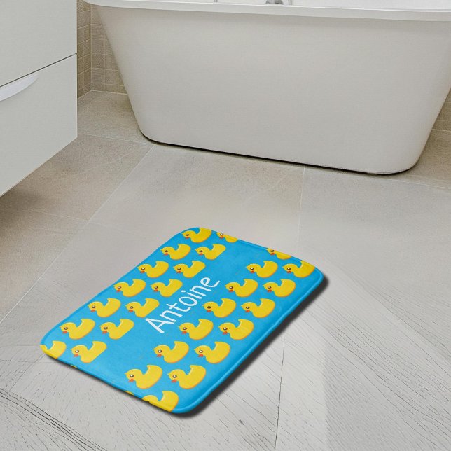 Tapis De Bain Motif de canard en caoutchouc jaune - ajouter le n (Créateur téléchargé)