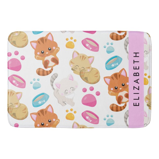 Tapis De Bain Motif De Chats, Chats Mignons, Kitty, Paws, Votre  (Devant)