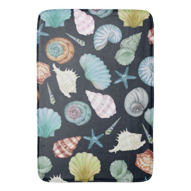 Tapis De Bain Motif de coquillages (devant Vertical)