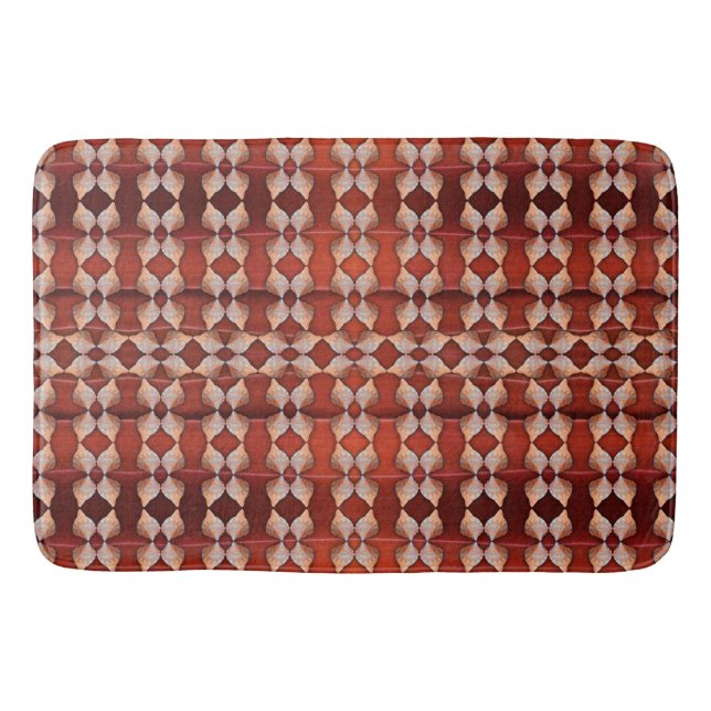 Tapis De Bain Motif de coquille de mer, rouge (Devant)