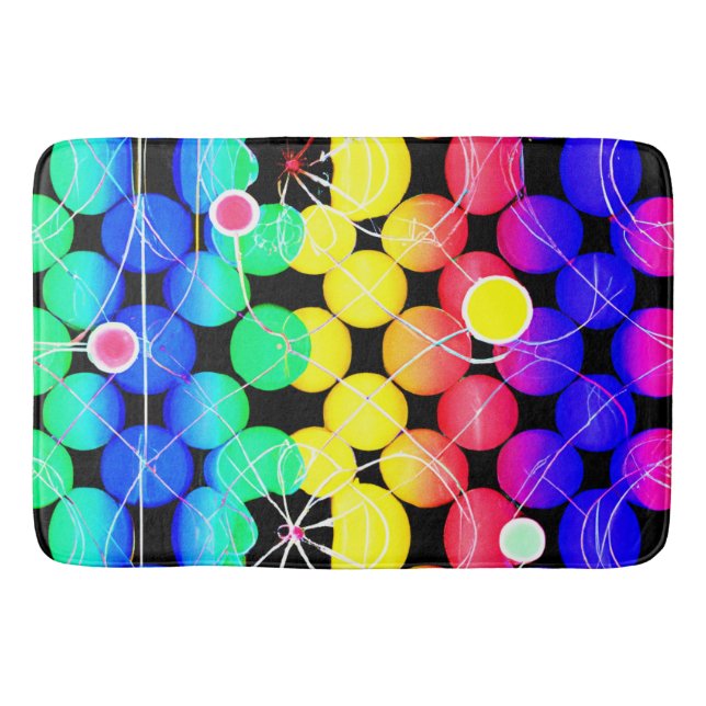 Tapis De Bain Motif de couleurs vives (Devant)