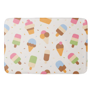 Tapis De Bain Motif de crème glacée, cône de crème glacée, Popsi
