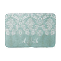Motif de Damas Vintage bleu glace avec finition gr