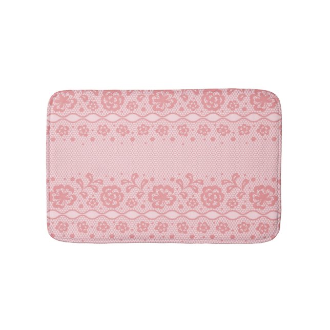 Tapis De Bain Motif de dentelle, cru 3 de fleur (Devant)