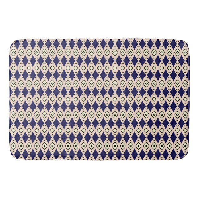 Tapis De Bain Motif de diamant géométrique (Devant)