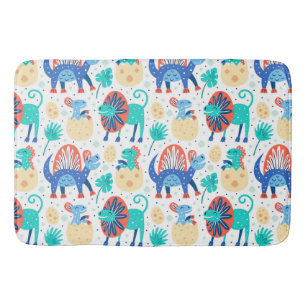 Tapis De Bain Motif de dinosaures colorés