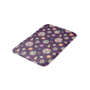 Tapis De Bain Motif de disco Super rétro coloré