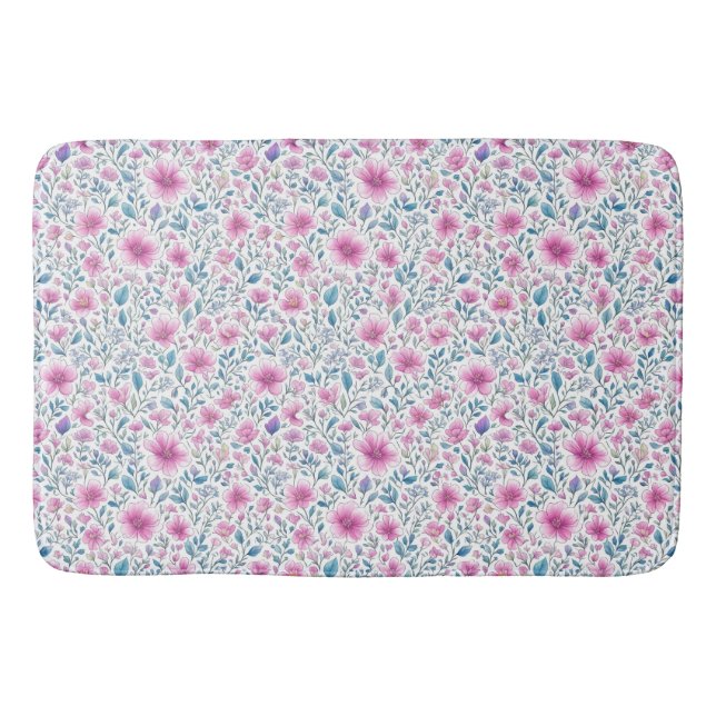 Tapis De Bain motif de fleurs (Devant)